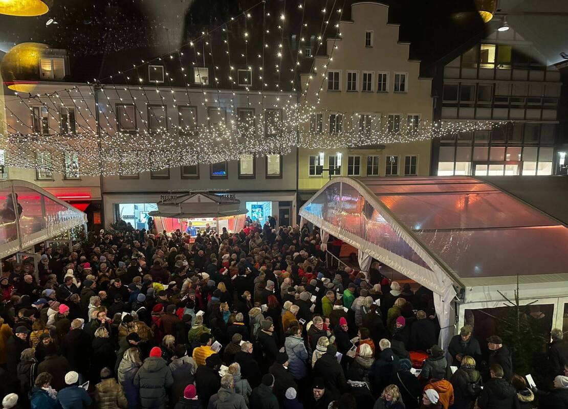 Weihnachtssingen auf dem Marktplatz